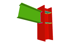 Column to beam moment connection (continuous column)