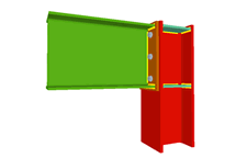 Column to beam bolted moment connection using front plate