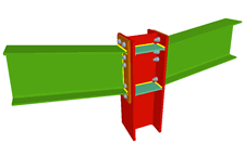 Column to two beam bolted moment connection using front plates