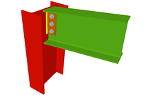 Beam to column web bolted simple connection using lateral plate