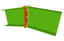 Bolted ridge connection using front plates