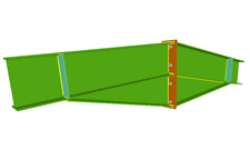 Bolted ridge connection with haunches using front plates