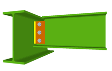 Beam to beam bolted simple connection using lateral plate