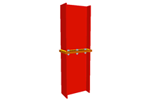 Bolted splice connection of continuous equal sections with front plates